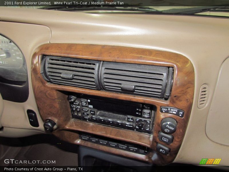 White Pearl Tri-Coat / Medium Prairie Tan 2001 Ford Explorer Limited
