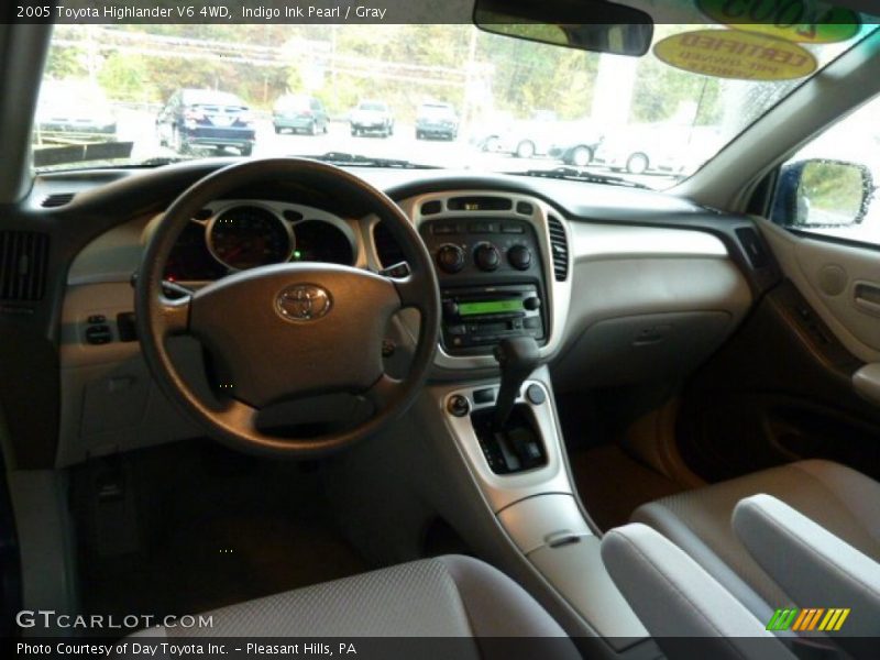 Indigo Ink Pearl / Gray 2005 Toyota Highlander V6 4WD