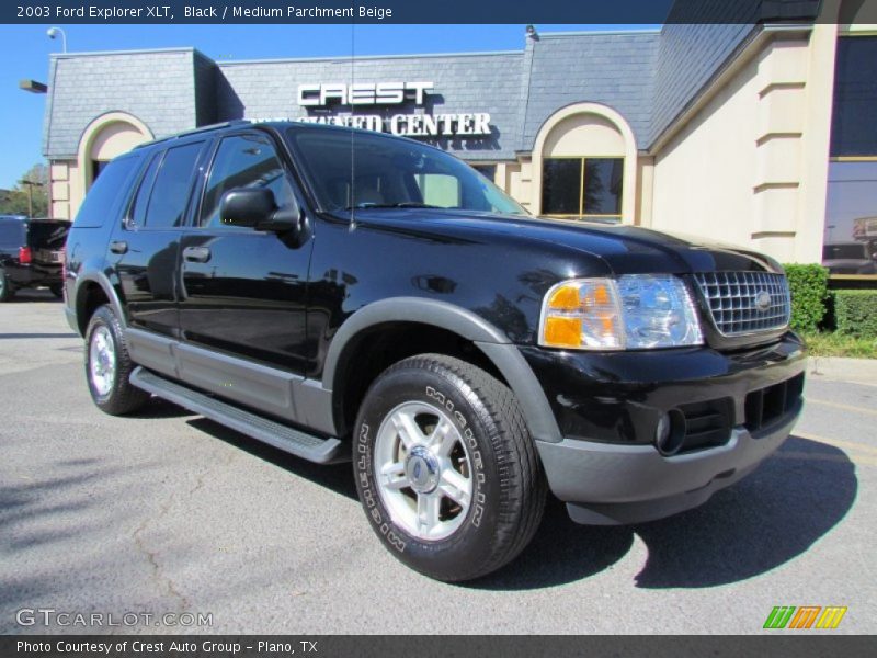 Black / Medium Parchment Beige 2003 Ford Explorer XLT
