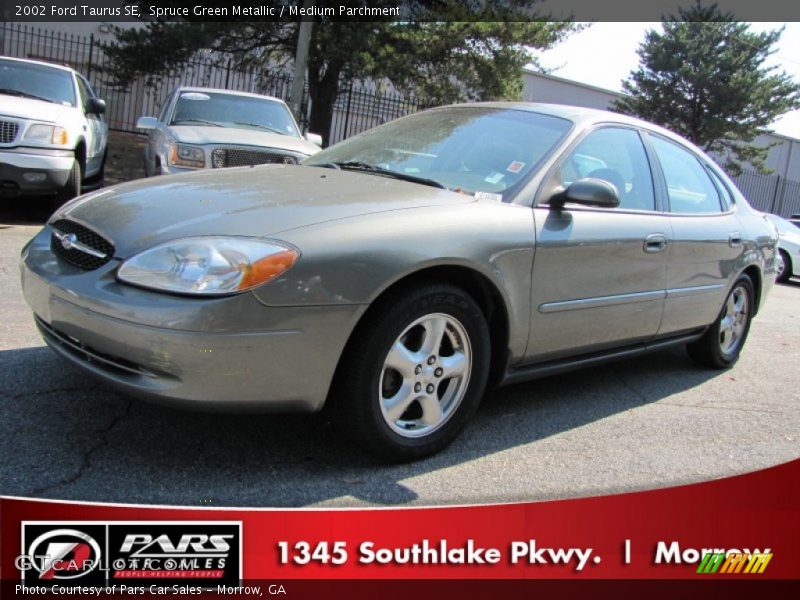 Spruce Green Metallic / Medium Parchment 2002 Ford Taurus SE
