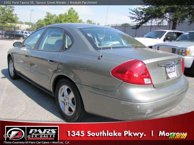 Spruce Green Metallic / Medium Parchment 2002 Ford Taurus SE