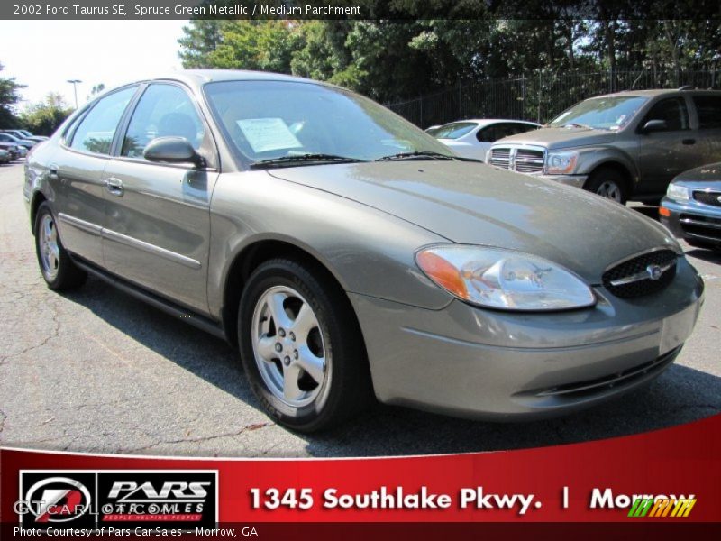 Spruce Green Metallic / Medium Parchment 2002 Ford Taurus SE