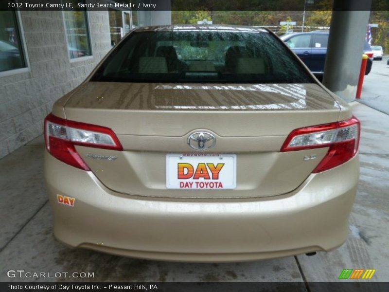 Sandy Beach Metallic / Ivory 2012 Toyota Camry LE