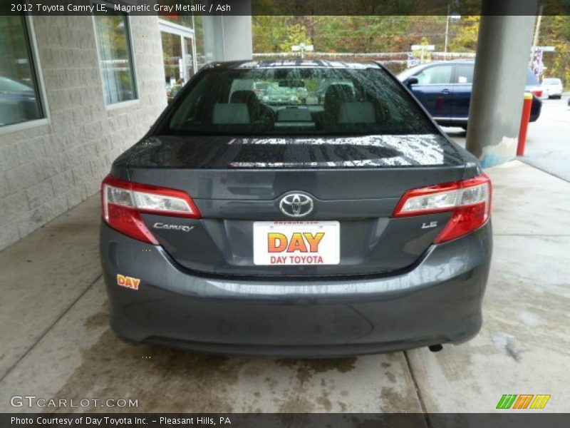 Magnetic Gray Metallic / Ash 2012 Toyota Camry LE