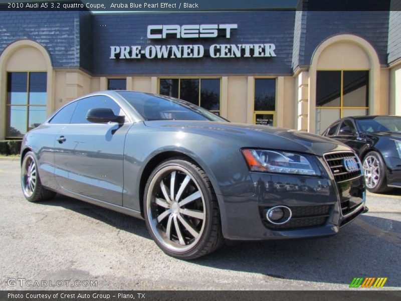 Aruba Blue Pearl Effect / Black 2010 Audi A5 3.2 quattro Coupe