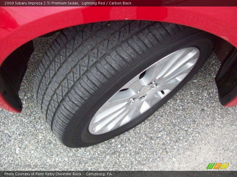 Lightning Red / Carbon Black 2009 Subaru Impreza 2.5i Premium Sedan