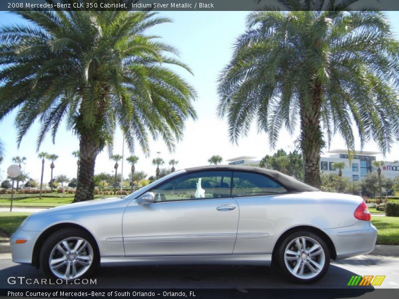 Iridium Silver Metallic / Black 2008 Mercedes-Benz CLK 350 Cabriolet
