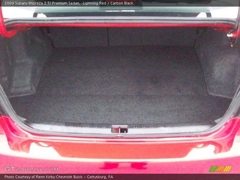 Lightning Red / Carbon Black 2009 Subaru Impreza 2.5i Premium Sedan
