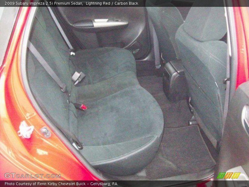 Lightning Red / Carbon Black 2009 Subaru Impreza 2.5i Premium Sedan
