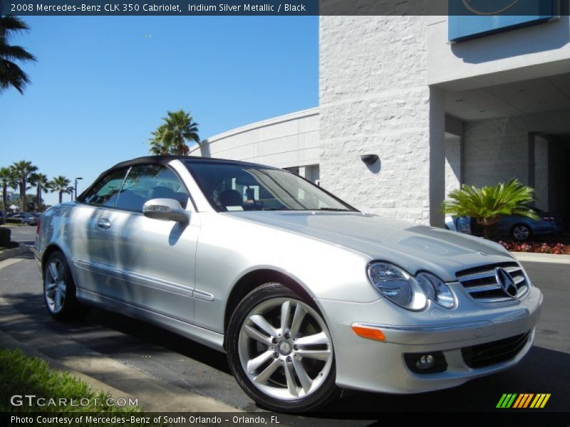 Iridium Silver Metallic / Black 2008 Mercedes-Benz CLK 350 Cabriolet