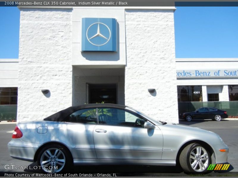 Iridium Silver Metallic / Black 2008 Mercedes-Benz CLK 350 Cabriolet