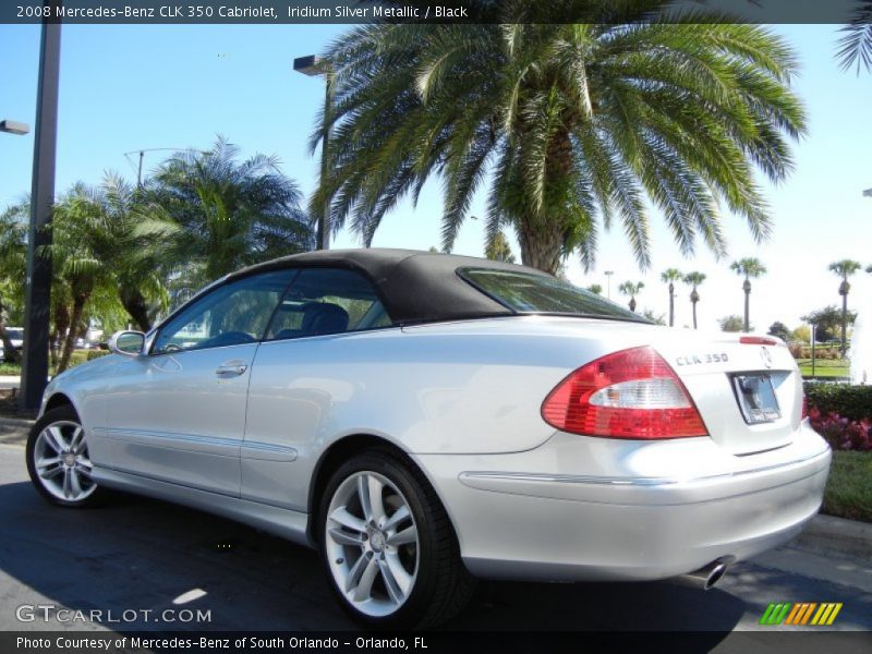 Iridium Silver Metallic / Black 2008 Mercedes-Benz CLK 350 Cabriolet