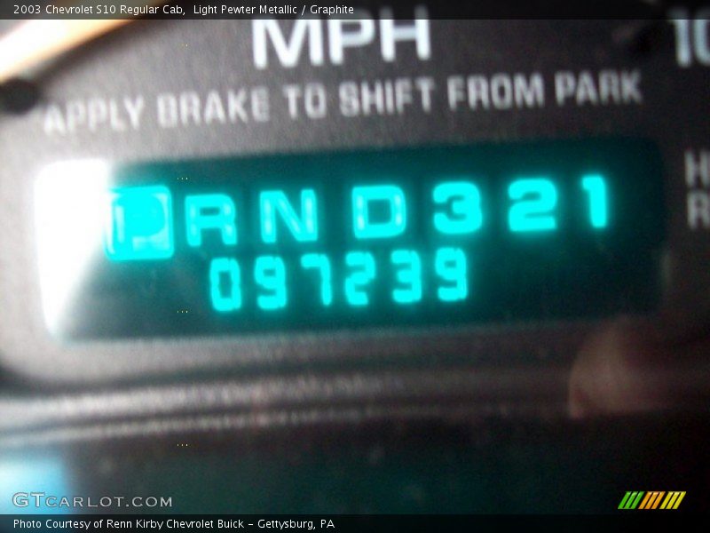 Light Pewter Metallic / Graphite 2003 Chevrolet S10 Regular Cab