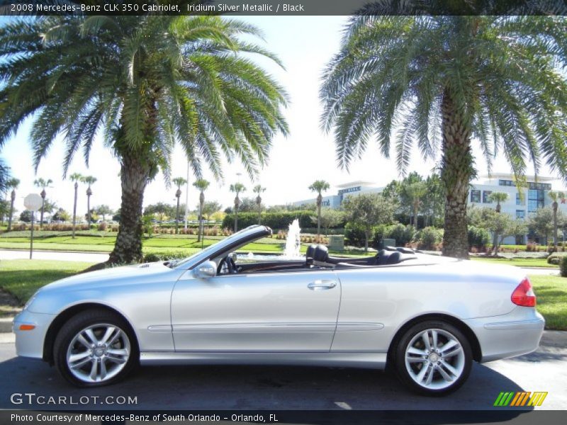 Iridium Silver Metallic / Black 2008 Mercedes-Benz CLK 350 Cabriolet