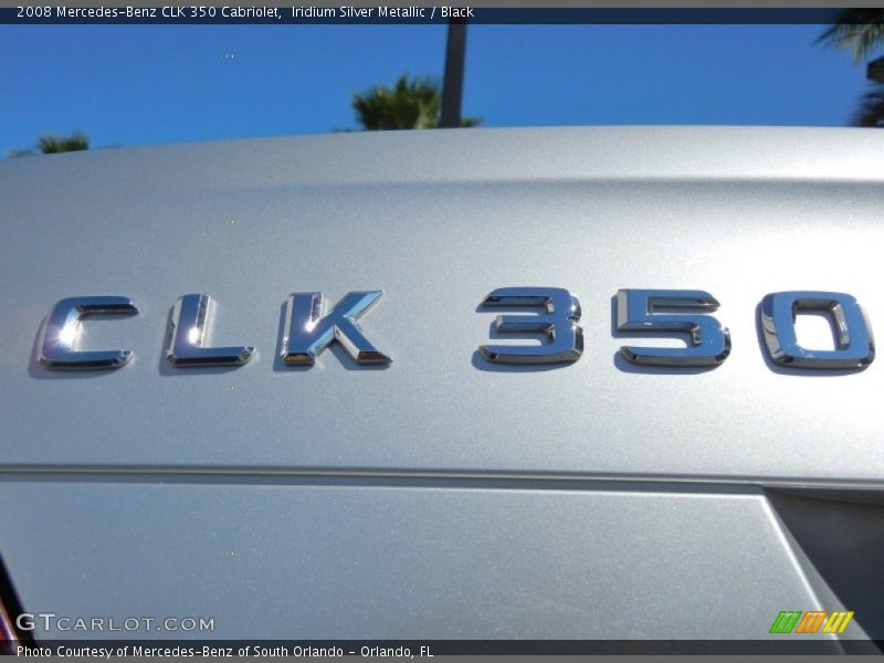 Iridium Silver Metallic / Black 2008 Mercedes-Benz CLK 350 Cabriolet