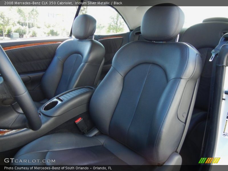 Iridium Silver Metallic / Black 2008 Mercedes-Benz CLK 350 Cabriolet