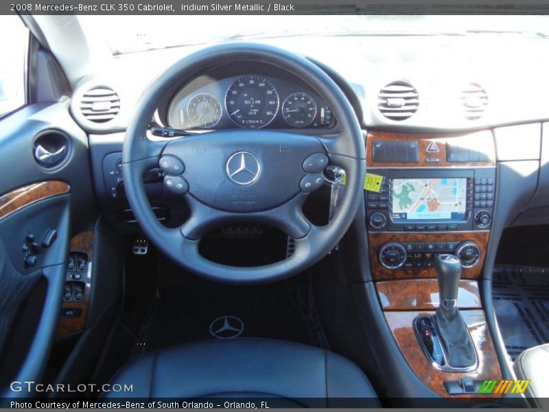 Iridium Silver Metallic / Black 2008 Mercedes-Benz CLK 350 Cabriolet