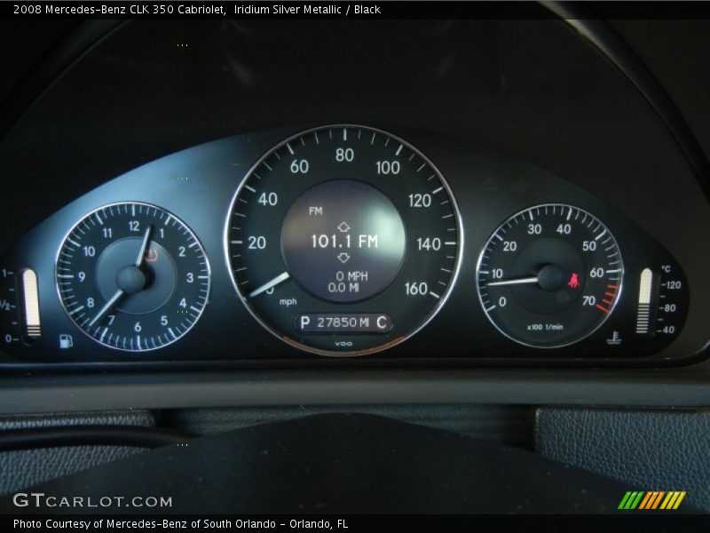 Iridium Silver Metallic / Black 2008 Mercedes-Benz CLK 350 Cabriolet