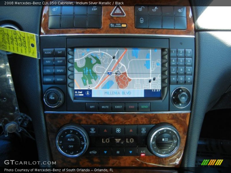 Iridium Silver Metallic / Black 2008 Mercedes-Benz CLK 350 Cabriolet
