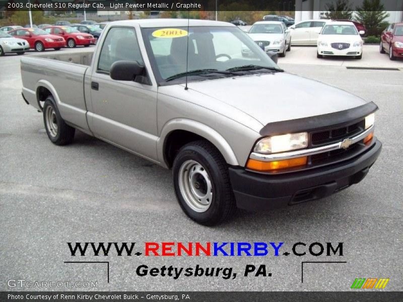 Light Pewter Metallic / Graphite 2003 Chevrolet S10 Regular Cab
