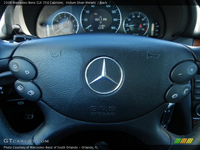 Iridium Silver Metallic / Black 2008 Mercedes-Benz CLK 350 Cabriolet