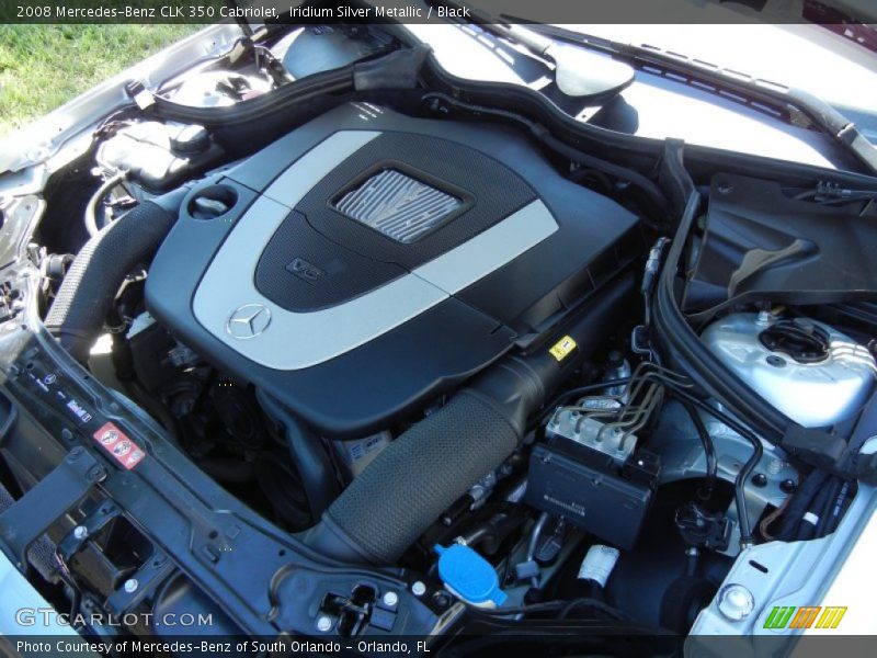 Iridium Silver Metallic / Black 2008 Mercedes-Benz CLK 350 Cabriolet