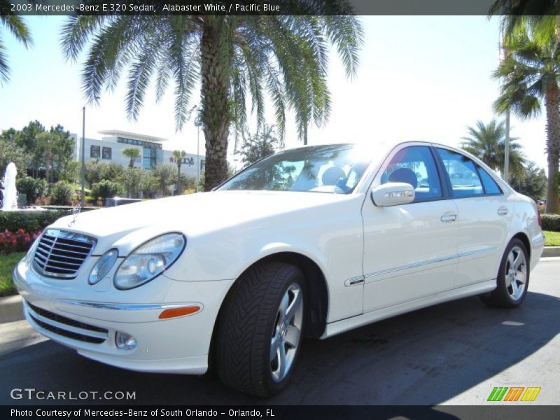 Alabaster White / Pacific Blue 2003 Mercedes-Benz E 320 Sedan