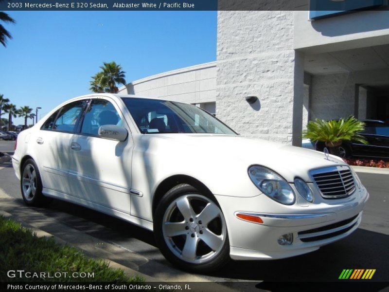 Alabaster White / Pacific Blue 2003 Mercedes-Benz E 320 Sedan
