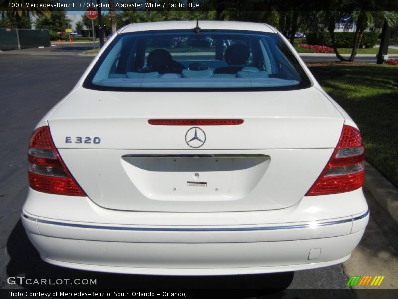 Alabaster White / Pacific Blue 2003 Mercedes-Benz E 320 Sedan