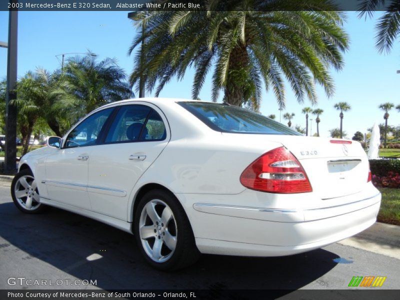 Alabaster White / Pacific Blue 2003 Mercedes-Benz E 320 Sedan