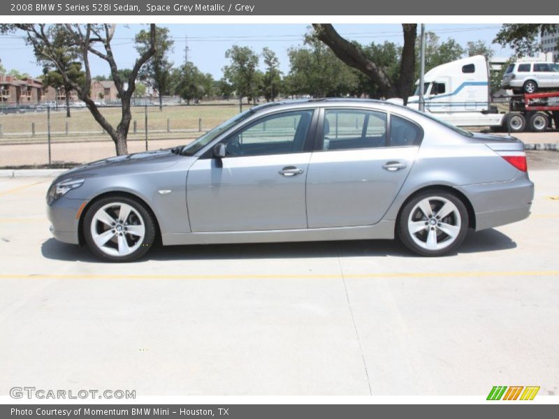 Space Grey Metallic / Grey 2008 BMW 5 Series 528i Sedan