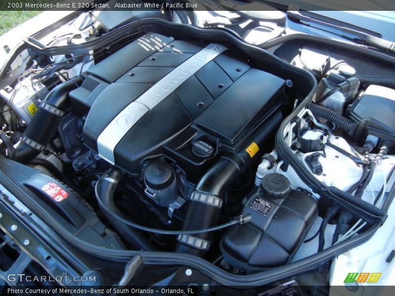 Alabaster White / Pacific Blue 2003 Mercedes-Benz E 320 Sedan