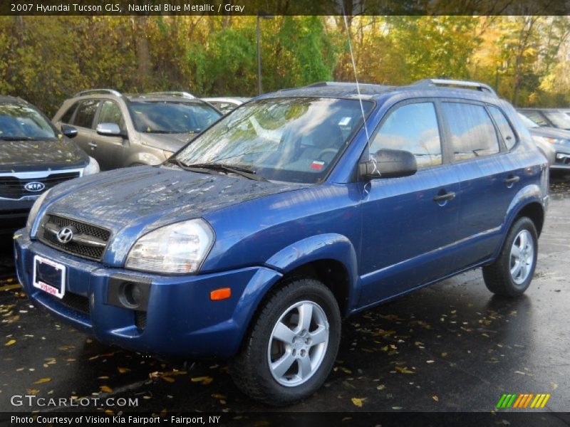 Nautical Blue Metallic / Gray 2007 Hyundai Tucson GLS