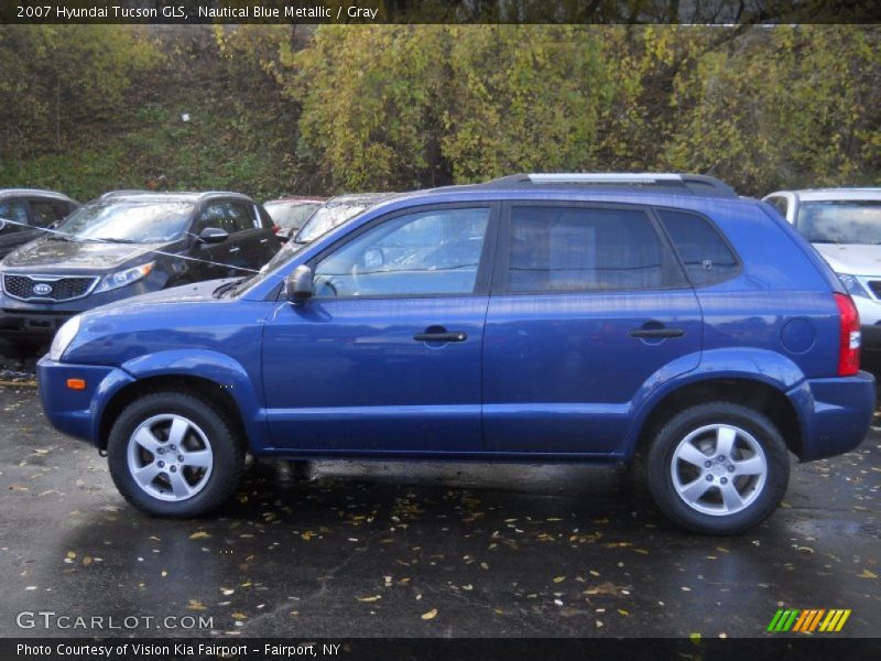 Nautical Blue Metallic / Gray 2007 Hyundai Tucson GLS