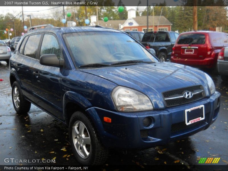 Nautical Blue Metallic / Gray 2007 Hyundai Tucson GLS