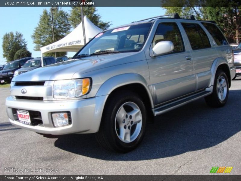 Brilliant Silver Metallic / Graphite 2002 Infiniti QX4