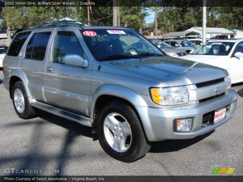 Brilliant Silver Metallic / Graphite 2002 Infiniti QX4