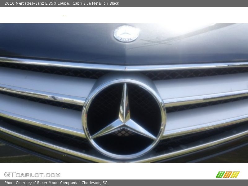 Capri Blue Metallic / Black 2010 Mercedes-Benz E 350 Coupe