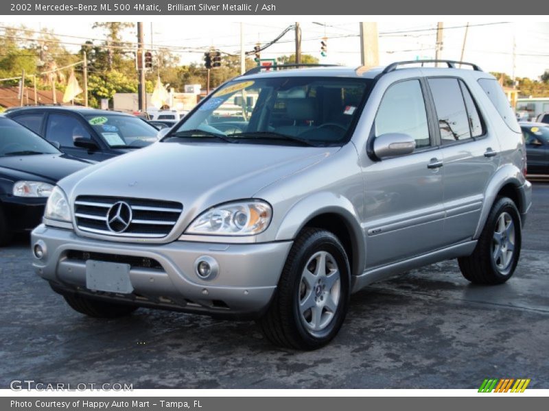 Brilliant Silver Metallic / Ash 2002 Mercedes-Benz ML 500 4Matic
