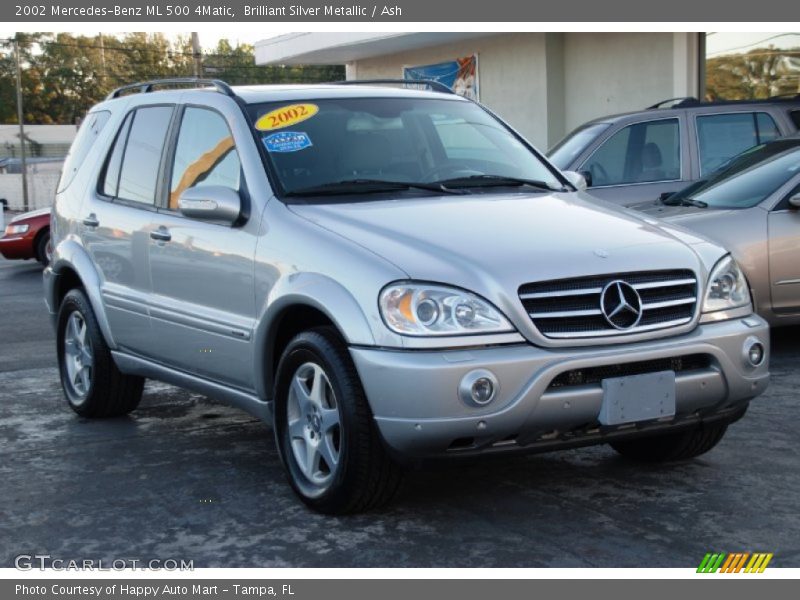 Brilliant Silver Metallic / Ash 2002 Mercedes-Benz ML 500 4Matic