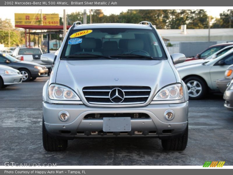 Brilliant Silver Metallic / Ash 2002 Mercedes-Benz ML 500 4Matic