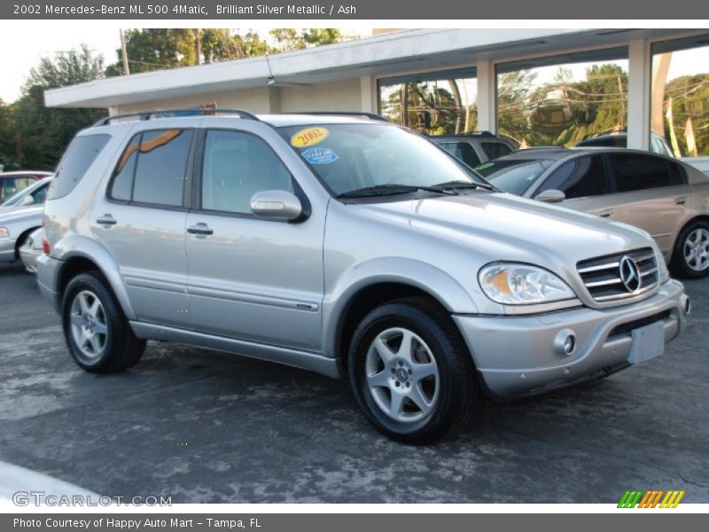 Brilliant Silver Metallic / Ash 2002 Mercedes-Benz ML 500 4Matic