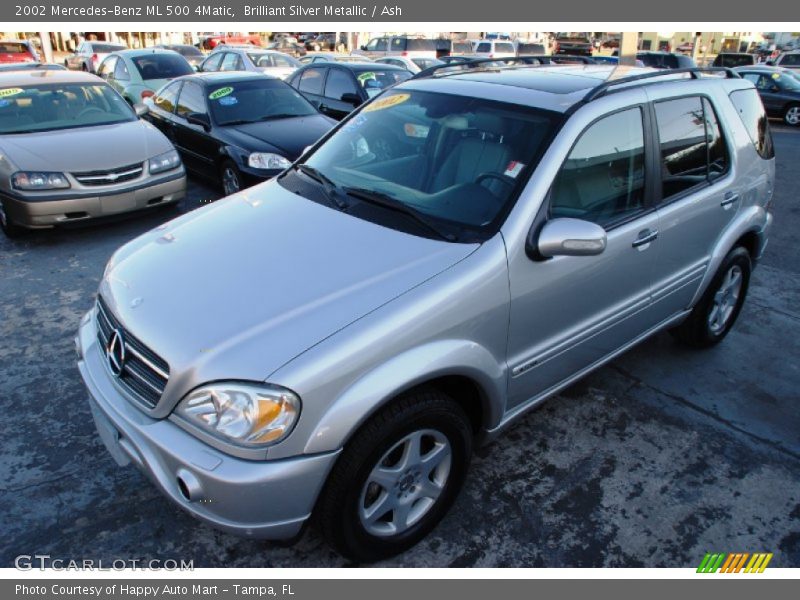 Brilliant Silver Metallic / Ash 2002 Mercedes-Benz ML 500 4Matic