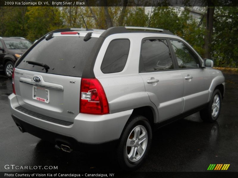 Bright Silver / Black 2009 Kia Sportage EX V6