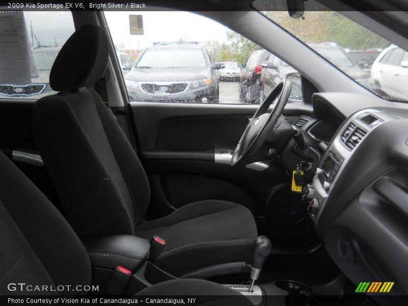 Bright Silver / Black 2009 Kia Sportage EX V6