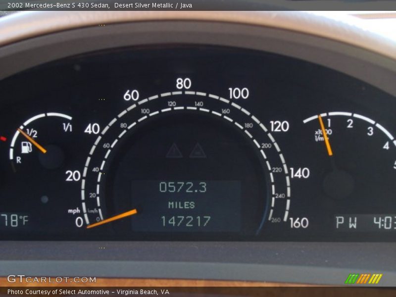 Desert Silver Metallic / Java 2002 Mercedes-Benz S 430 Sedan