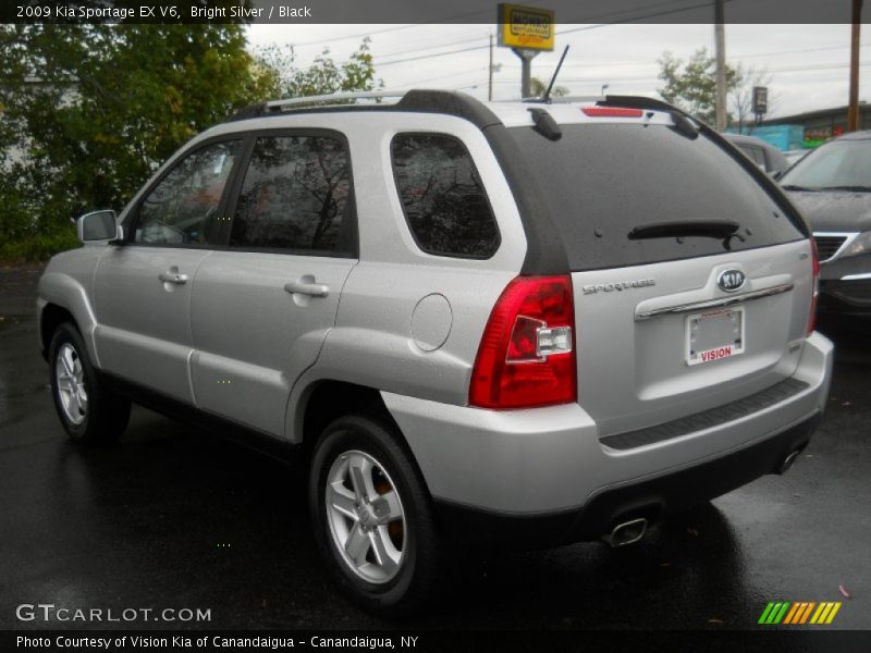 Bright Silver / Black 2009 Kia Sportage EX V6