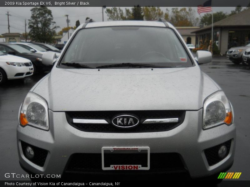Bright Silver / Black 2009 Kia Sportage EX V6