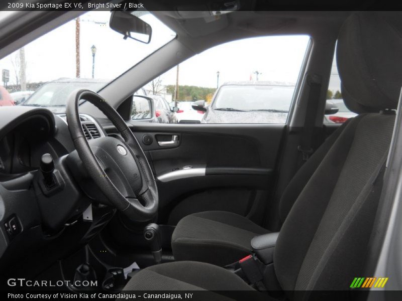 Bright Silver / Black 2009 Kia Sportage EX V6