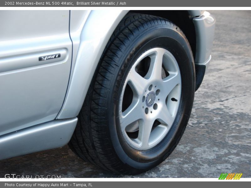 Brilliant Silver Metallic / Ash 2002 Mercedes-Benz ML 500 4Matic
